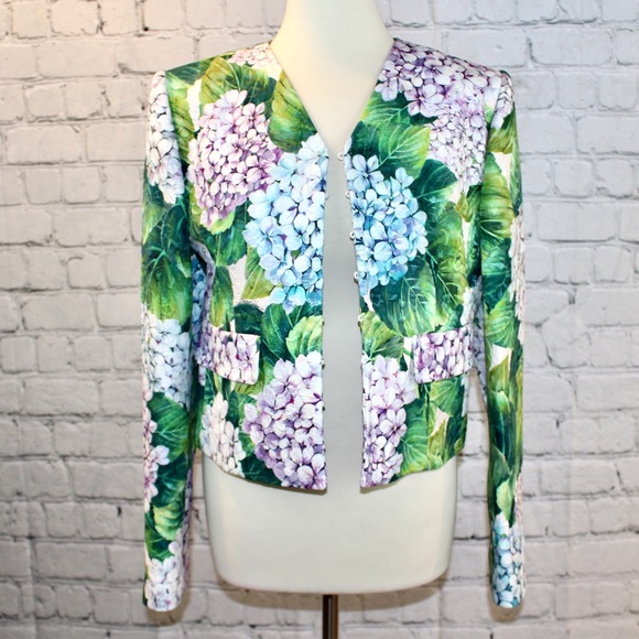 Dolce & Gabbana 2017 hydrangea matelasse jacket